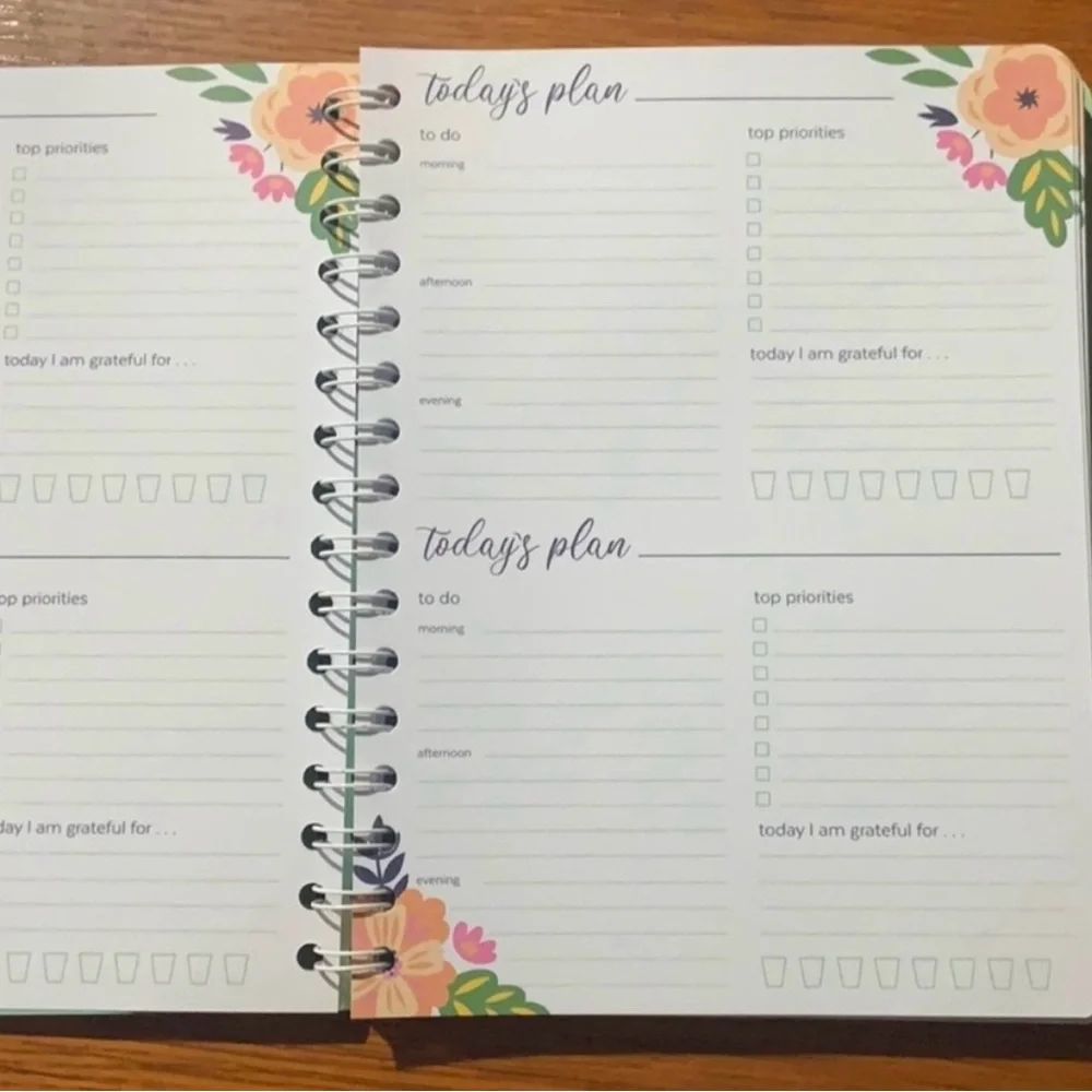 Floral Daily Planner with Matching Pens